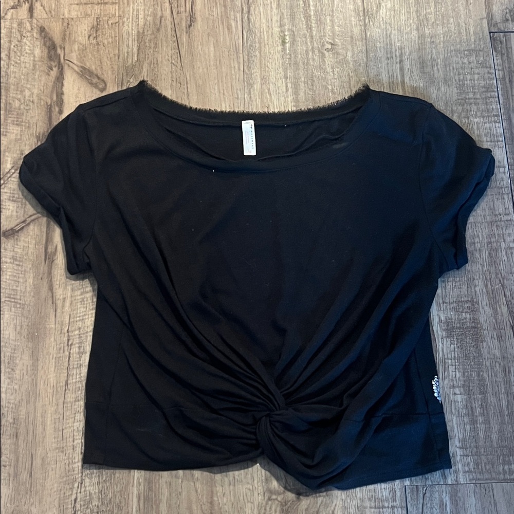 FP Movement Black Crisscross Front Crop Top